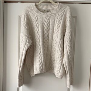 Joie Soft Cream Cable Knit Sweater